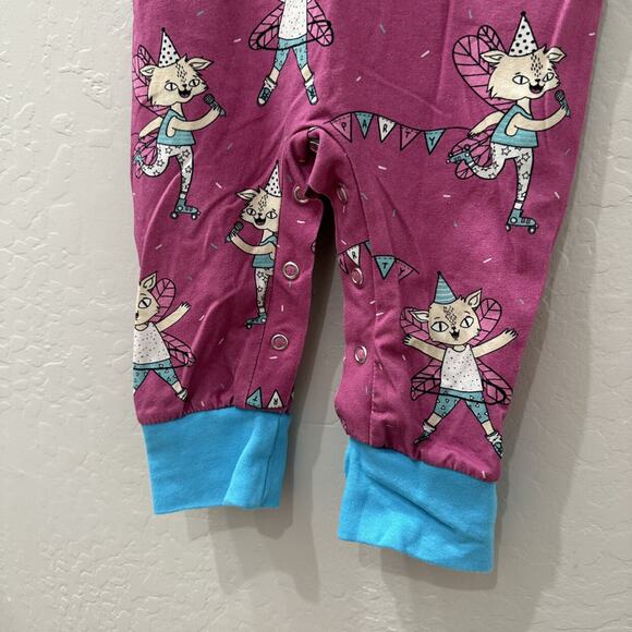 Raspberry Republic Pink Fairy Cats Dungarees Romper - Picture 4 of 8